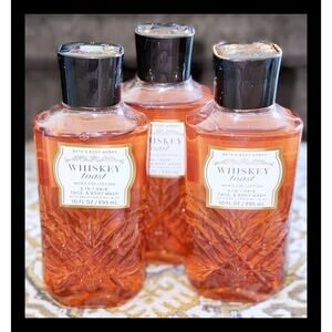 Bath & Body Works 10 oz Whiskey Toast for Men 3-in-1 Hair Face Body Wash Gel x3